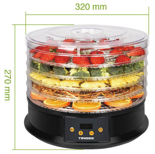 Máy sấy hoa quả, thực phẩm đa năng 5 khay Tiross TS9682 70 độ C 250W