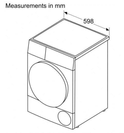 Máy sấy bơm nhiệt Bosch WQB245B0SG Series 8 9 kg