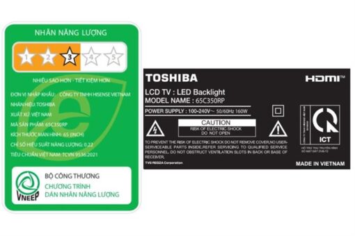 Smart Tivi Toshiba AI 4K 65 inch 65C350RP