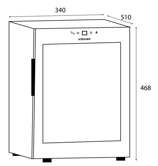Tủ bảo quản rượu 12 chai 33 lít Kocher KWEU-1012B