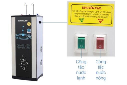 Máy lọc nước RO nóng nguội lạnh 10 lõi Sunhouse SHR76210CK